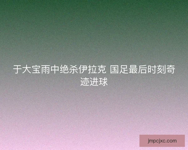 于大宝雨中绝杀伊拉克 国足最后时刻奇迹进球